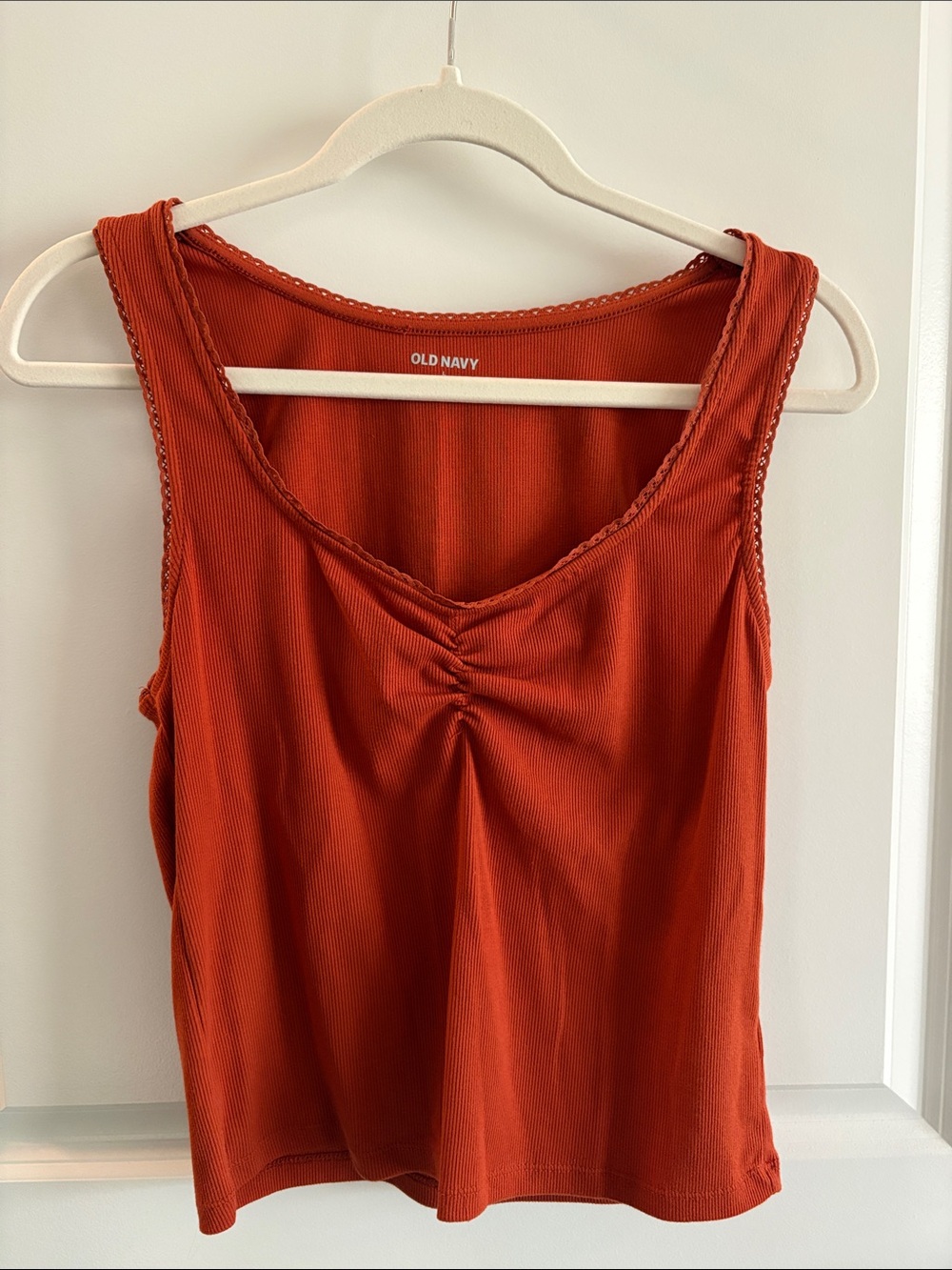 Old Navy Burnt Orange Ribbed Tank Top